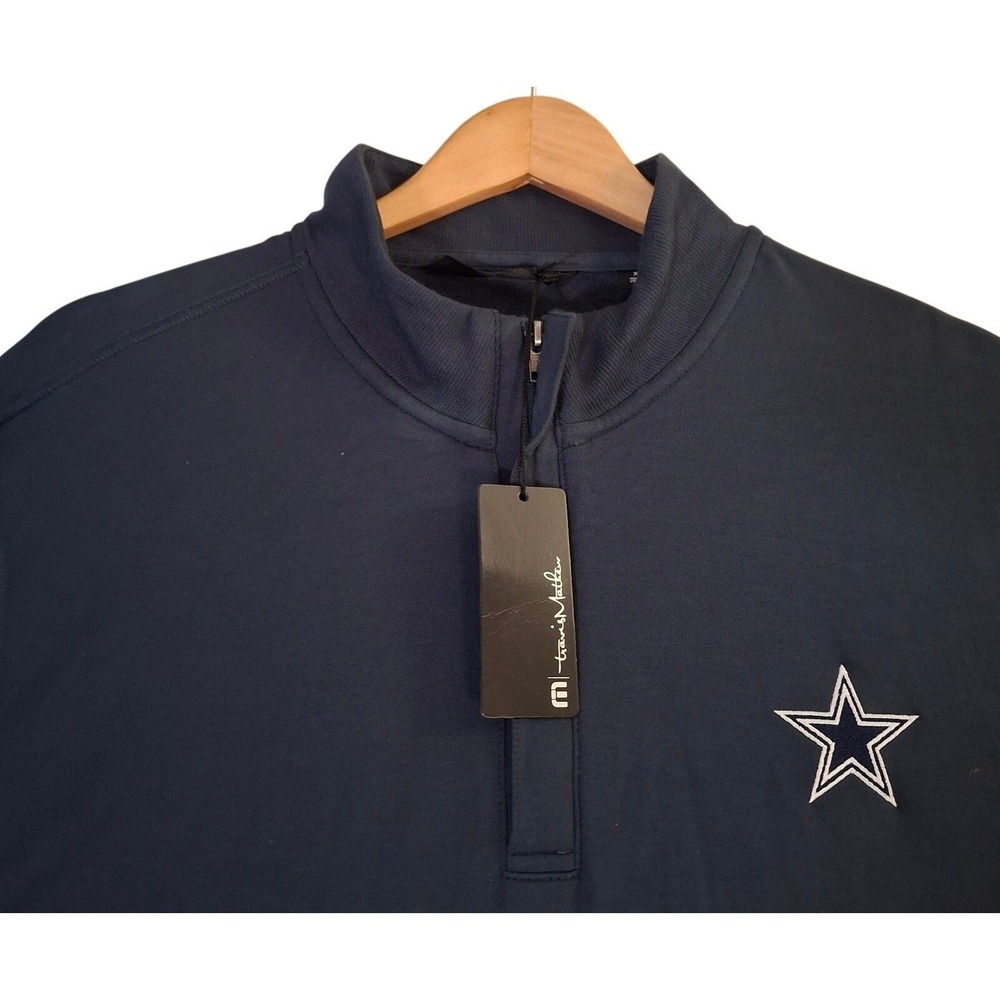 Travis Mathew Newport 1/4 Zip Fleece XL Navy Blue Dallas Cowboys Miller Lite - Picture 5 of 10